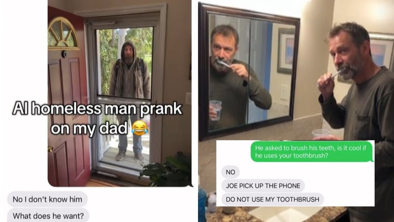 The dangerous online trend sees users taking AI generated images of ‘homeless intruders’ to trick friends & family into thinking their homes have been invaded.