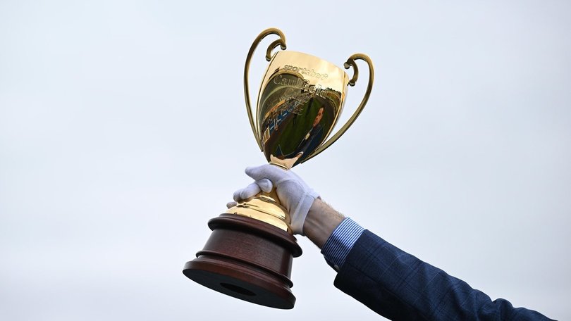 Half Yours has won the Caulfield Cup on a historic afternoon in Melbourne. (James Ross/AAP PHOTOS)