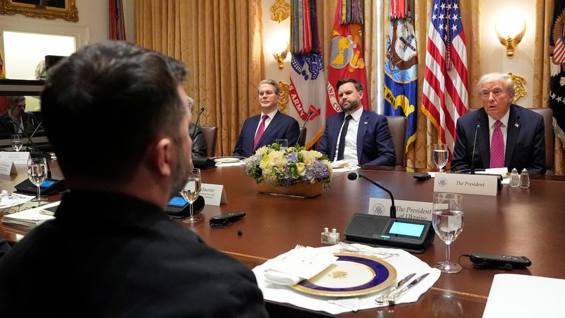 US President Donald Trump has hosted Ukraine's President Volodymyr Zelenskiy at the White House. (AP PHOTO)