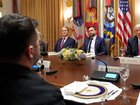 US President Donald Trump has hosted Ukraine's President Volodymyr Zelenskiy at the White House. (AP PHOTO)