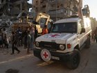 The International Committee of the Red Cross handed over a body to Israeli forces in Gaza. (AP PHOTO)