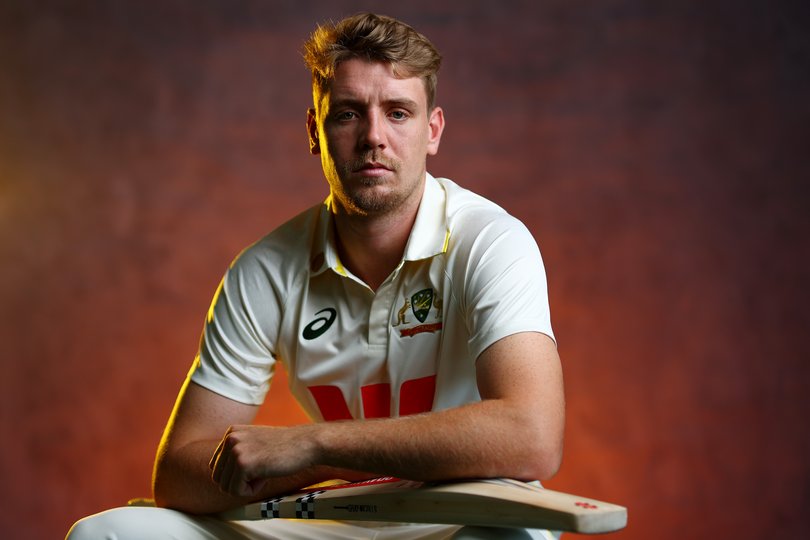 Cameron Green poses during a portrait session.