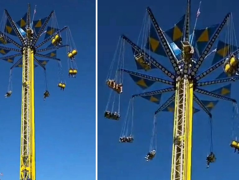 Authorities have confirmed a technical failure after riders were left stranded high above the fairground.