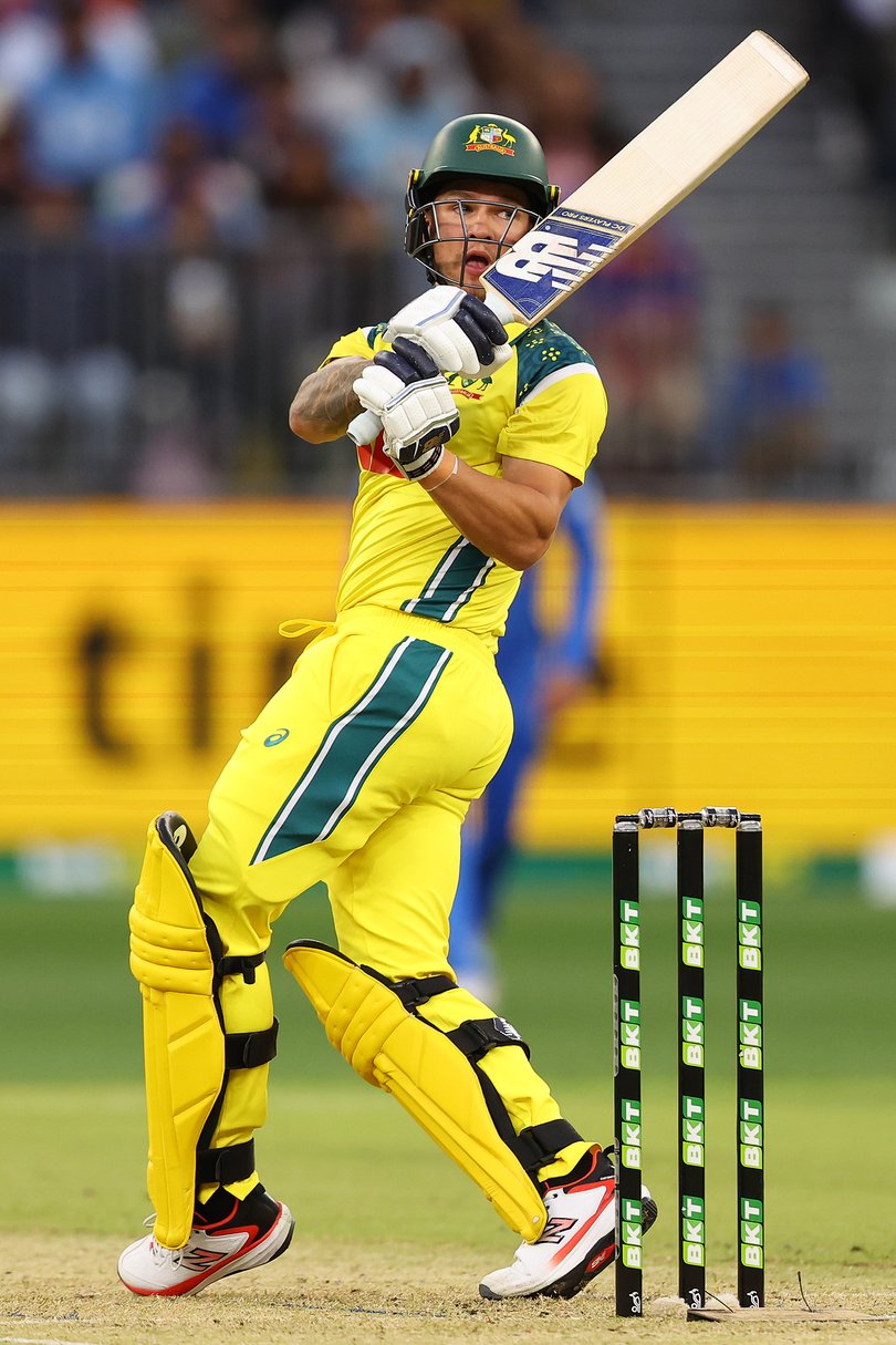 Josh Philippe of Australia bats.