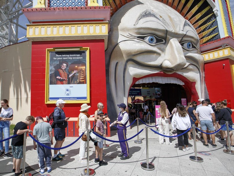 The teenagers were attacked outside Luna Park. Picture: NewsWire / David Geraghty