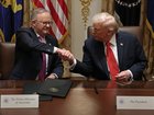 US President Donald Trump has called Prime Minister Anthony Albanese a friend. 
