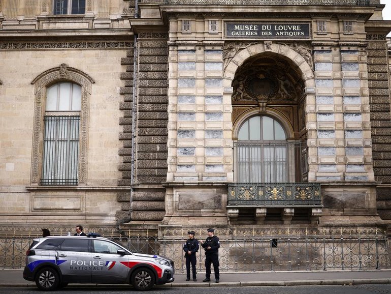 Police are continuing to pore over security footage after a robbery at the Louvre Museum in Paris. 