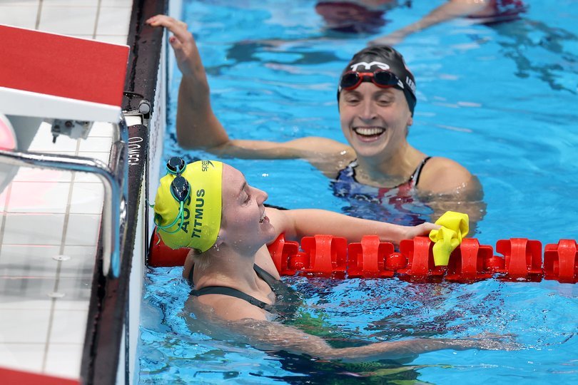 Titmus went up against the mighty Katie Ledecky - and won.