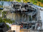 Demolition of a section of the East Wing of the White House, as construction begins on the new ballroom extension on Monday, October 20, 2025. 