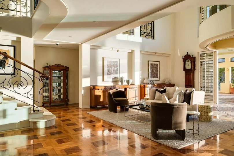 The living room.
