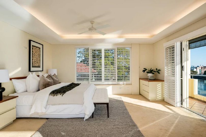 One of the five bedrooms.