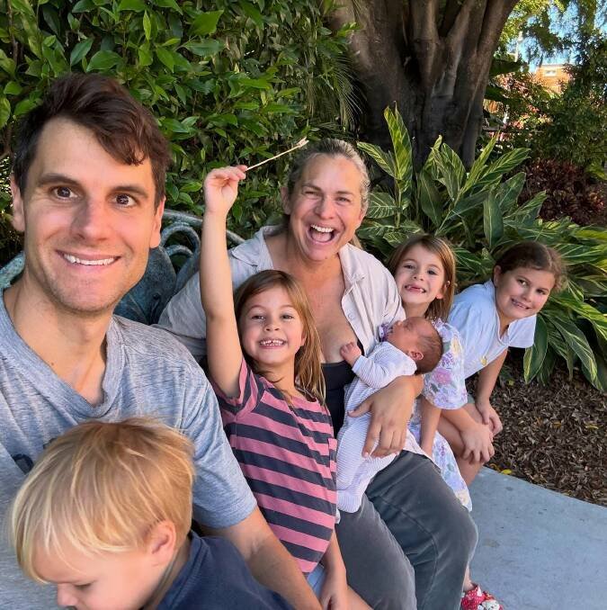 The couple with their five children. Picture Facebook