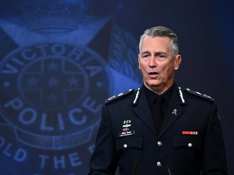 Mike Bush has admitted it was wrong to fly interstate on the Victoria Police helicopter. (Joel Carrett/AAP PHOTOS)