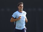 Pat Cummins training in Sydney on Wednesday.