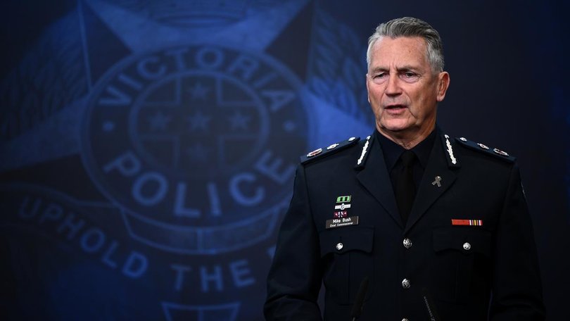 The ability of Police Commissioner Mike Bush to rebuild the Vic force's reputation has taken a hit. (Joel Carrett/AAP PHOTOS)