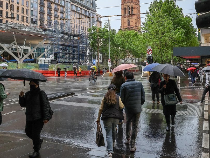 It was also wild in Melbourne. Picture: NewsWire/Ian Currie