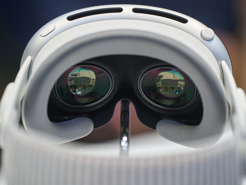 An Apple Vision Pro mixed reality (XR) headset.