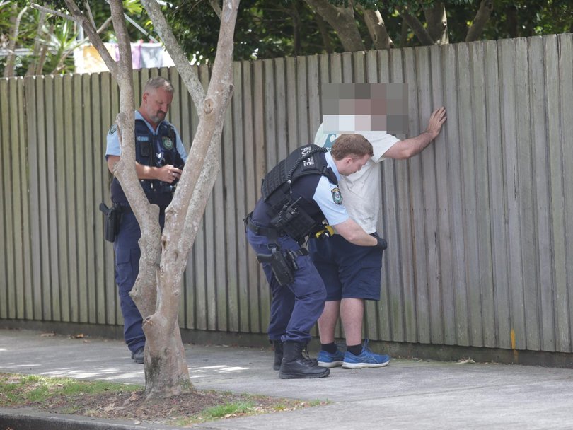 A man was spotted speaking with police outside Anthony Albanese’s home.