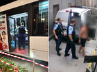 A man has been arrested after allegedly stabbing another passenger in a random attack on a bus.