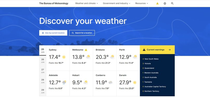 The new BOM site.
