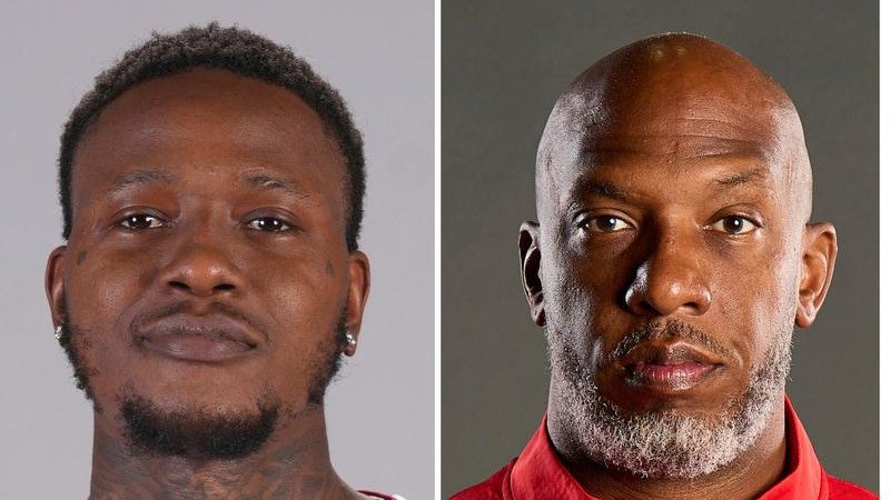 Miami's Terry Rozier and Portland coach Chauncey Billups have been arrested amid a gambling probe. (AP PHOTO)