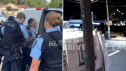 A man has been arrested after allegedly stabbing another passenger on a bus.