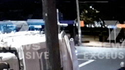 The moment a man casually walked away after allegedly randomly stabbing a passenger on a Sydney bus has been caught on camera.