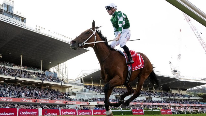 James McDonald will be looking to repeat last year's Cox Plate demolition aboard Via Sistina. (James Ross/AAP PHOTOS)