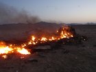 The wreckage of US Army Black Hawk 448, which crashed in Shah Wali Kot, Afghanistan, on June 21, 2010 around 4am.