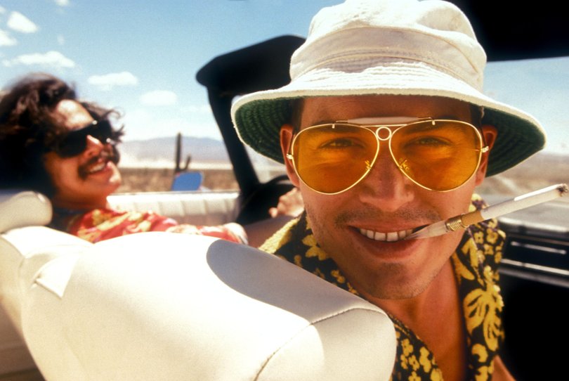 As Hunter S. Thompson in Fear and Loathing in Las Vegas.