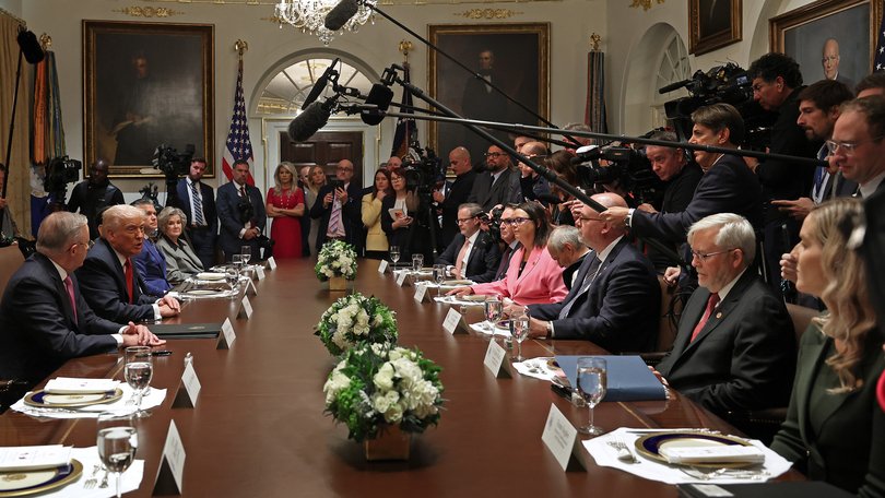 Inside Washington’s Cabinet room on Monday.