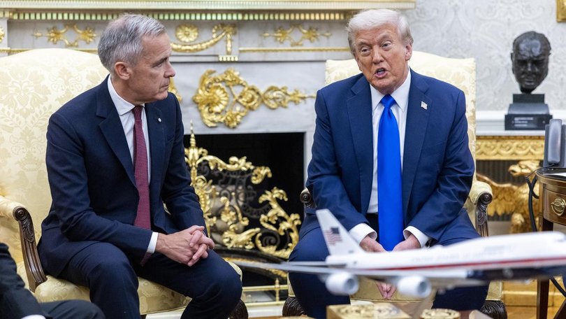 Canadian Prime Minister Mark Carney met with Donald Trump earlier this month to discuss tariffs. (EPA PHOTO)