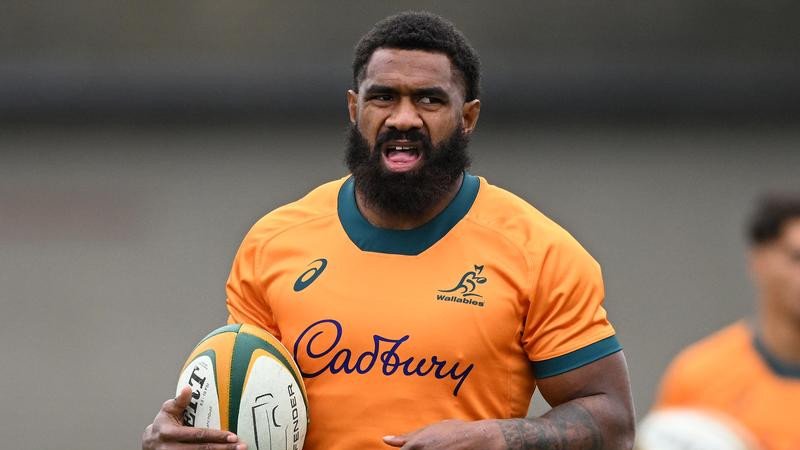A content Marika Koroibete has worn the Wallabies green and gold for the final time. (James Ross/AAP PHOTOS)