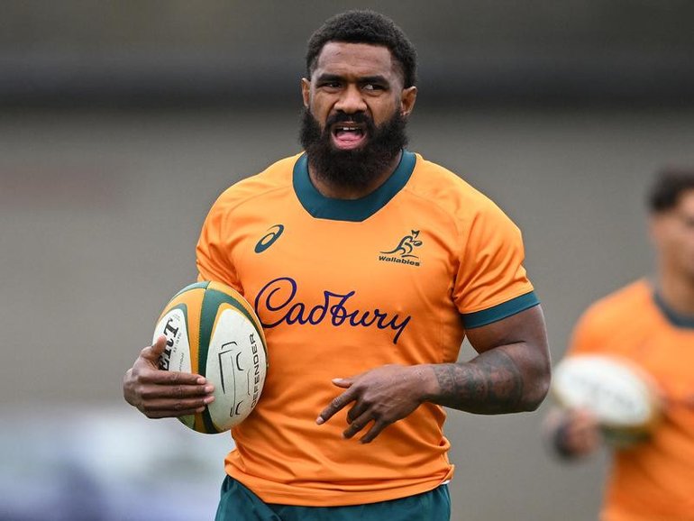 A content Marika Koroibete has worn the Wallabies green and gold for the final time. (James Ross/AAP PHOTOS)