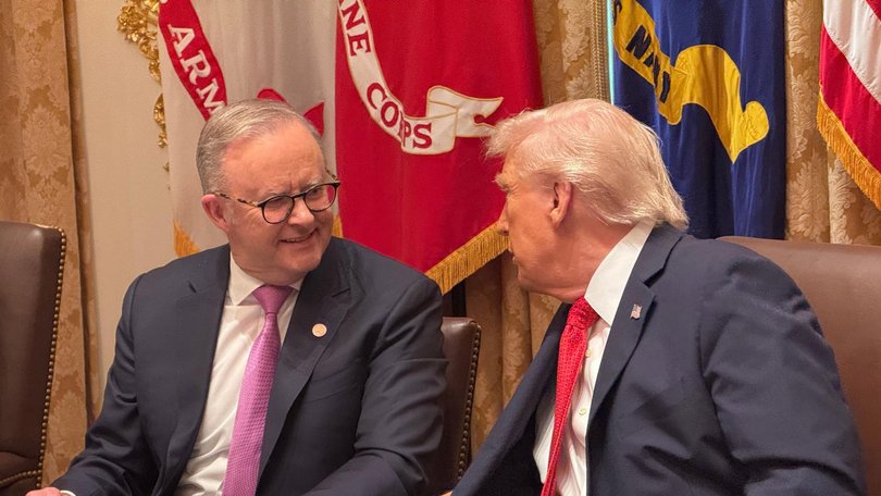 Australian and US officials were finalising details of the deal mere hours before the leaders signed it. Picture: NewsWire / Joseph Olbrycht Palmer