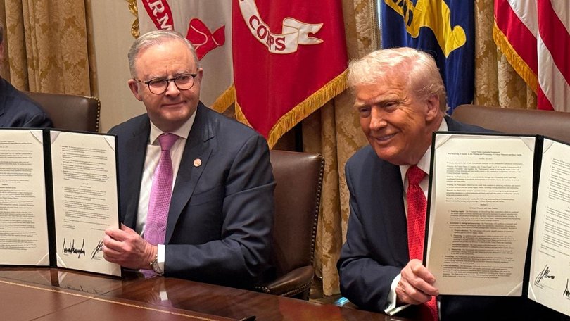 Prime Minister Anthony Albanese and US President Donald Trump hav inked a landmark critical minerals deal. NewsWire / Joseph Olbrycht-Palmer