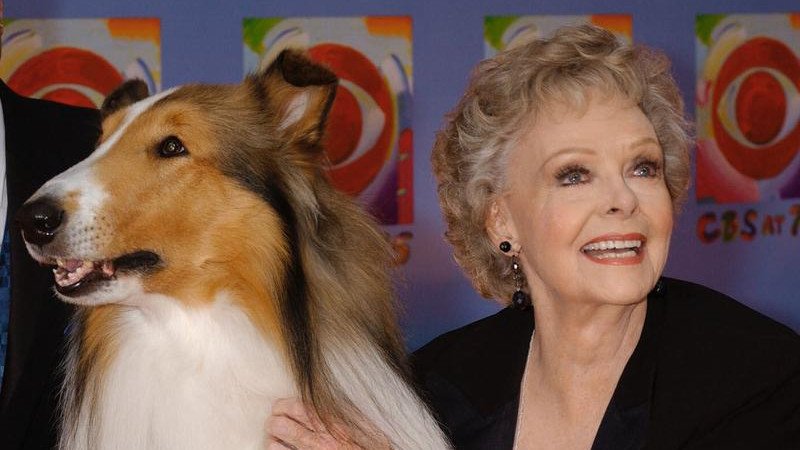 June Lockhart, who played mother Ruth Martin in the television series Lassie, has died aged 100. (AP PHOTO)