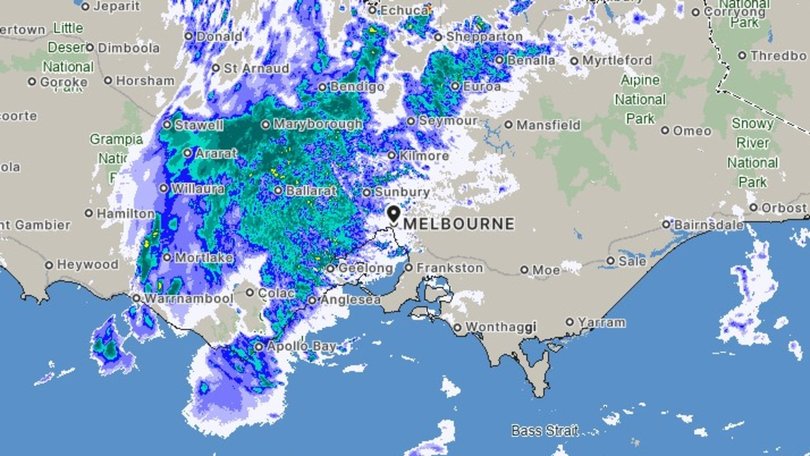Melbourne was blanketed in rain on Sunday. Picture: BOM