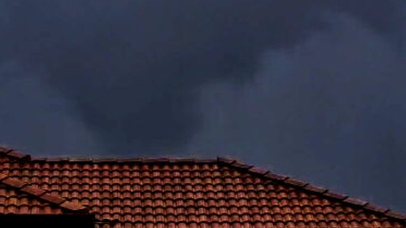BOM confirmed a brief tornado tore through Melbourne’s western suburbs leaving a path of damage in its wake. Picture: Nine News
