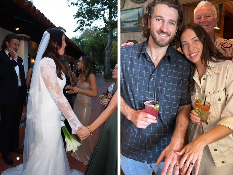 Bulldogs skipper ties the knot in stunning California wedding.