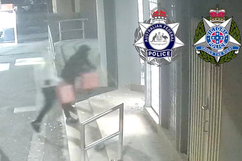 CCTV released by authorities shows three men with jerry cans throwing liquid into the Adass Israel Synagogue in Melbourne's south-east, before igniting a fire.