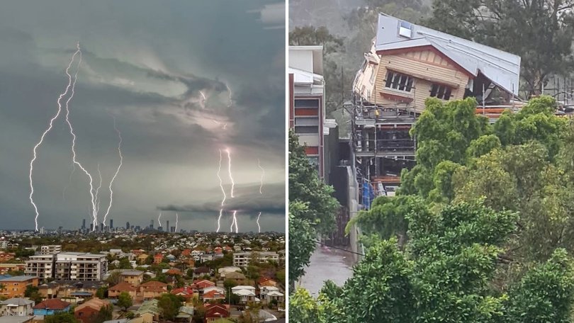 Still 30,000 homes are without power after a severe storm lashed Brisbane on Sunday.