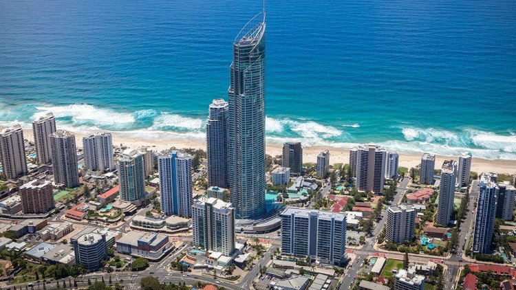 The Q1 Tower in Surfers Paradise is Australia’s tallest residential tower.