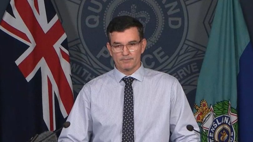 Detective Acting Superintendent Mark Mooney updated the media on the tragic crash on Saturday afternoon. Picture: Supplied