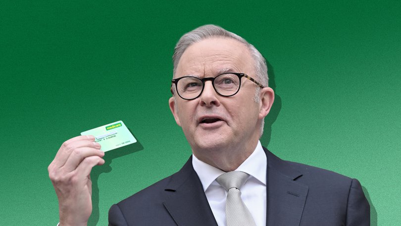 Anthony Albanese and his Medicare card.