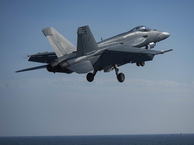 An FA-18 Hornet has reportedly crashed in the South China Sea.
