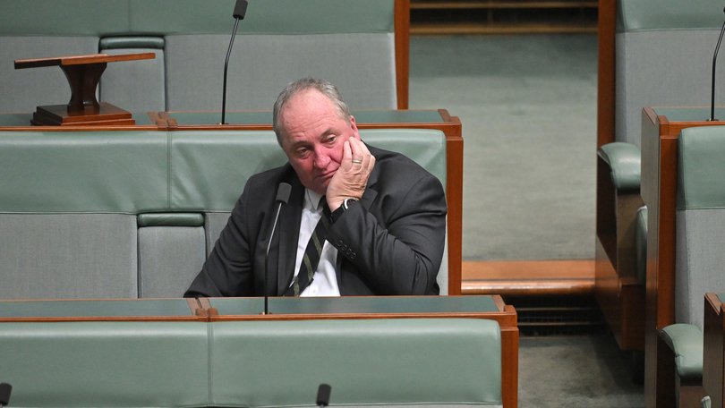 Barnaby Joyce in the House of Representatives on Monday.
