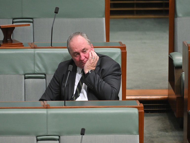 Barnaby Joyce in the House of Representatives on Monday. 