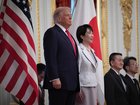US President Donald Trump meets Japanese Prime Minister Sanae Takaichi.