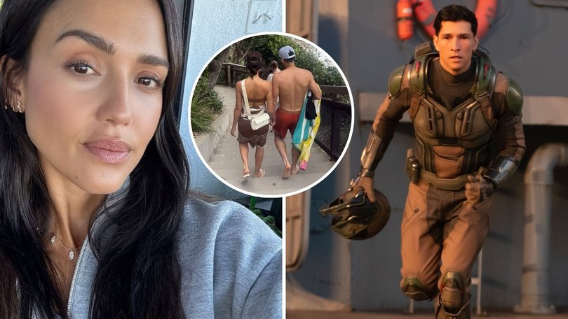 Jessica Alba has been spotted in Australia with her new boyfriend and Captain America star Danny Ramirez while in the country working on a new movie.